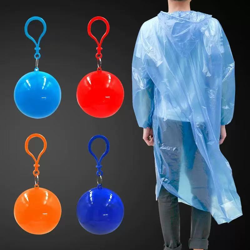 Emergency Poncho Rain - Zufällige Farbe Einweg-Regenmantelball, Verdickter Langer Regenponcho,